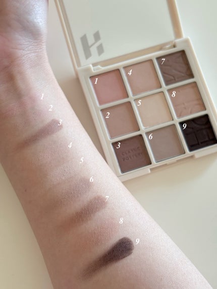 マイフェイブムードアイパレット 9カラー/HOLIKA HOLIKA/アイシャドウパレットを使ったクチコミ(4枚目)