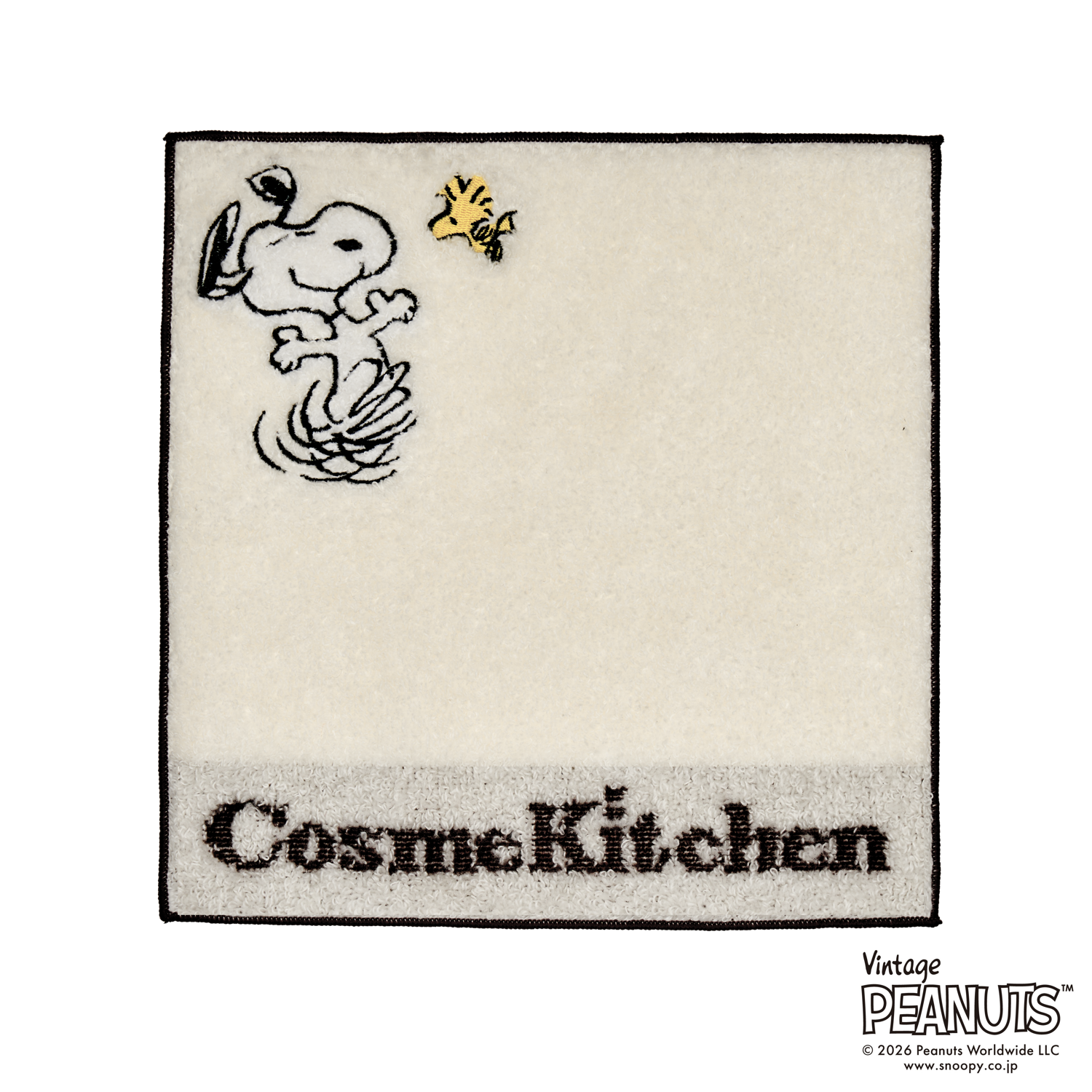 ＜PEANUTS＞タオルハンカチ　アイボリー / ブラウン　 アイボリー