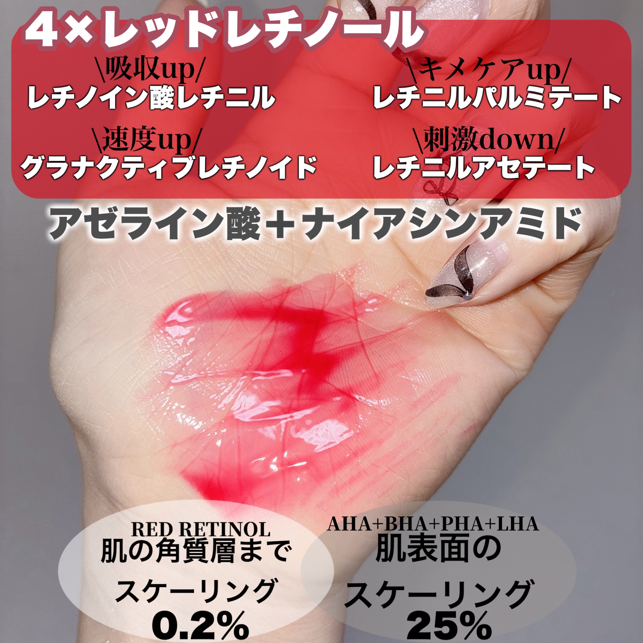 レッドレチノールウォッシュピール/Celladix/美容液を使ったクチコミ（3枚目）