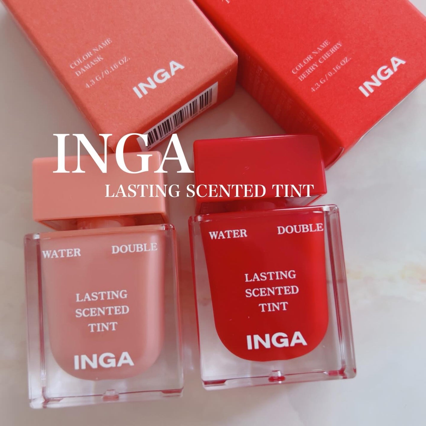 ウォーターダブルラスティングセンティッドティント/INGA/リップティントを使ったクチコミ(1枚目)