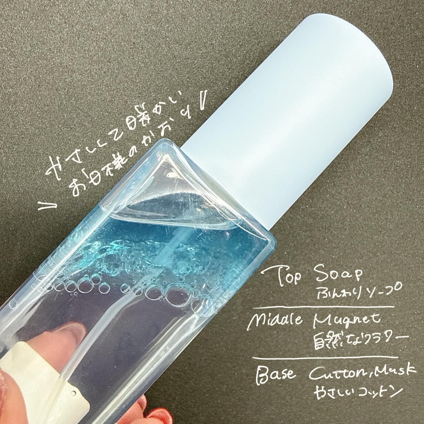 パヒュームヘア＆ボディミスト コットンブルーメロウティー/TEABLESS/ヘアミストを使ったクチコミ（2枚目）