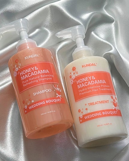 ハニー&マカデミア シャンプー&トリートメント『ウェディングブーケの香り』/KUNDAL/市販シャンプーを使ったクチコミ(3枚目)