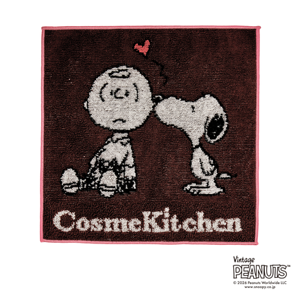コスメキッチン <PEANUTS>タオルハンカチ アイボリー / ブラウン
