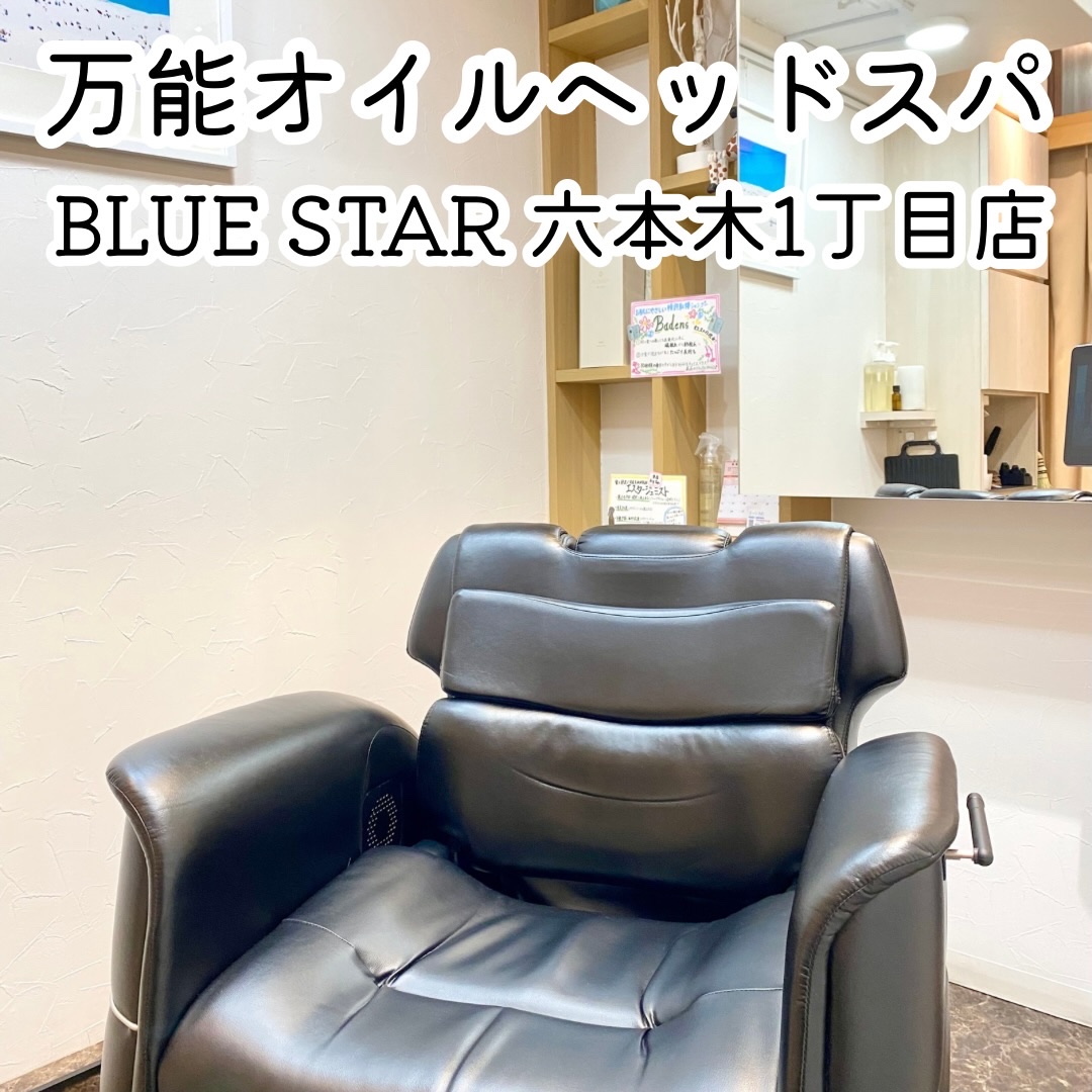 BLUE STAR 六本木1丁目店で
「万能オイルヘッドスパ」を体験しました😊

六本木一丁目駅から徒歩3分というアクセスの良さに加え、完全個室の落ち着いた空間が魅力的なヘッドスパ専門サロン𓂃🫧‪
部屋に入った瞬間から日常を忘れてゆっ