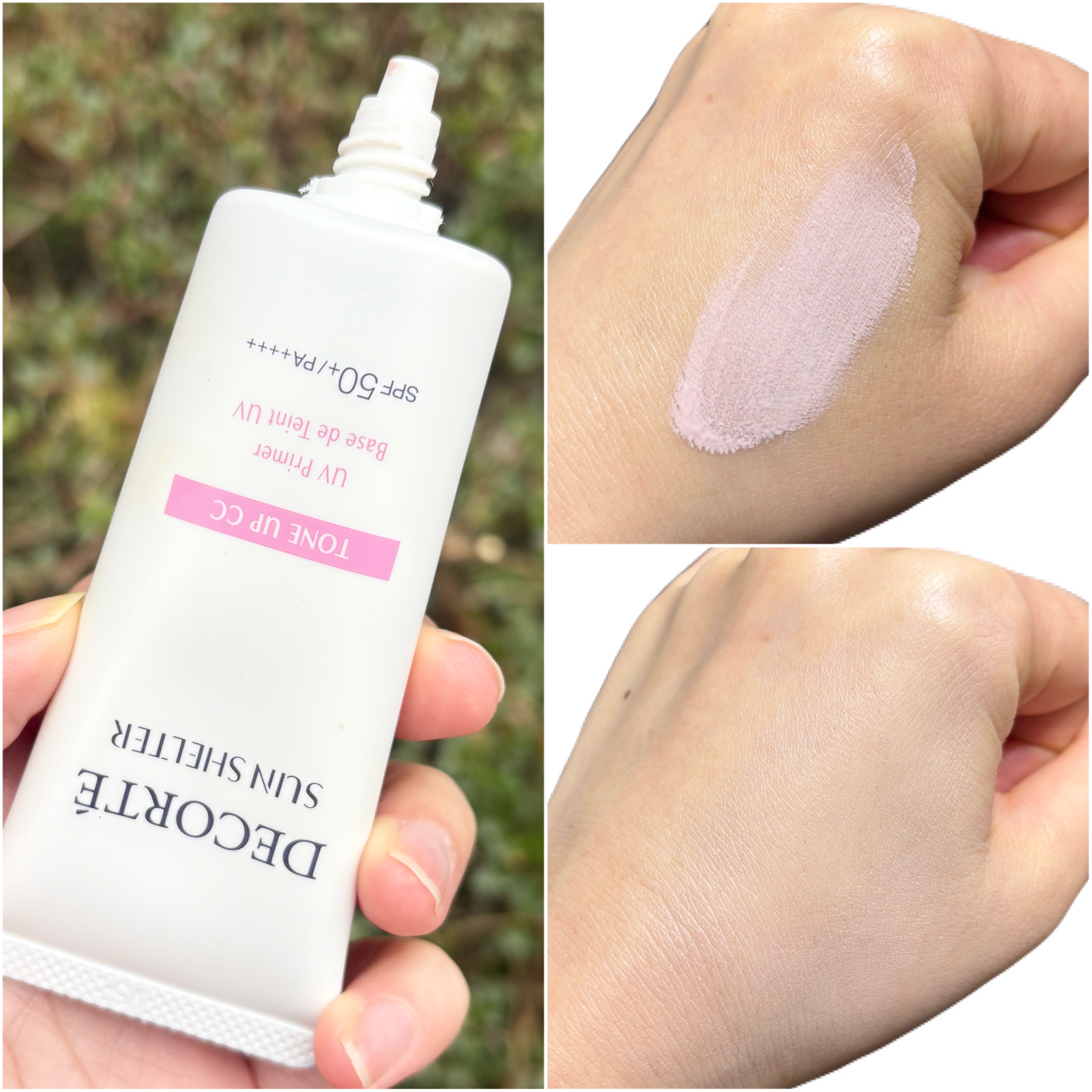 サンシェルター　マルチ プロテクション　トーンアップＣＣ/DECORTÉ/化粧下地を使ったクチコミ（2枚目）