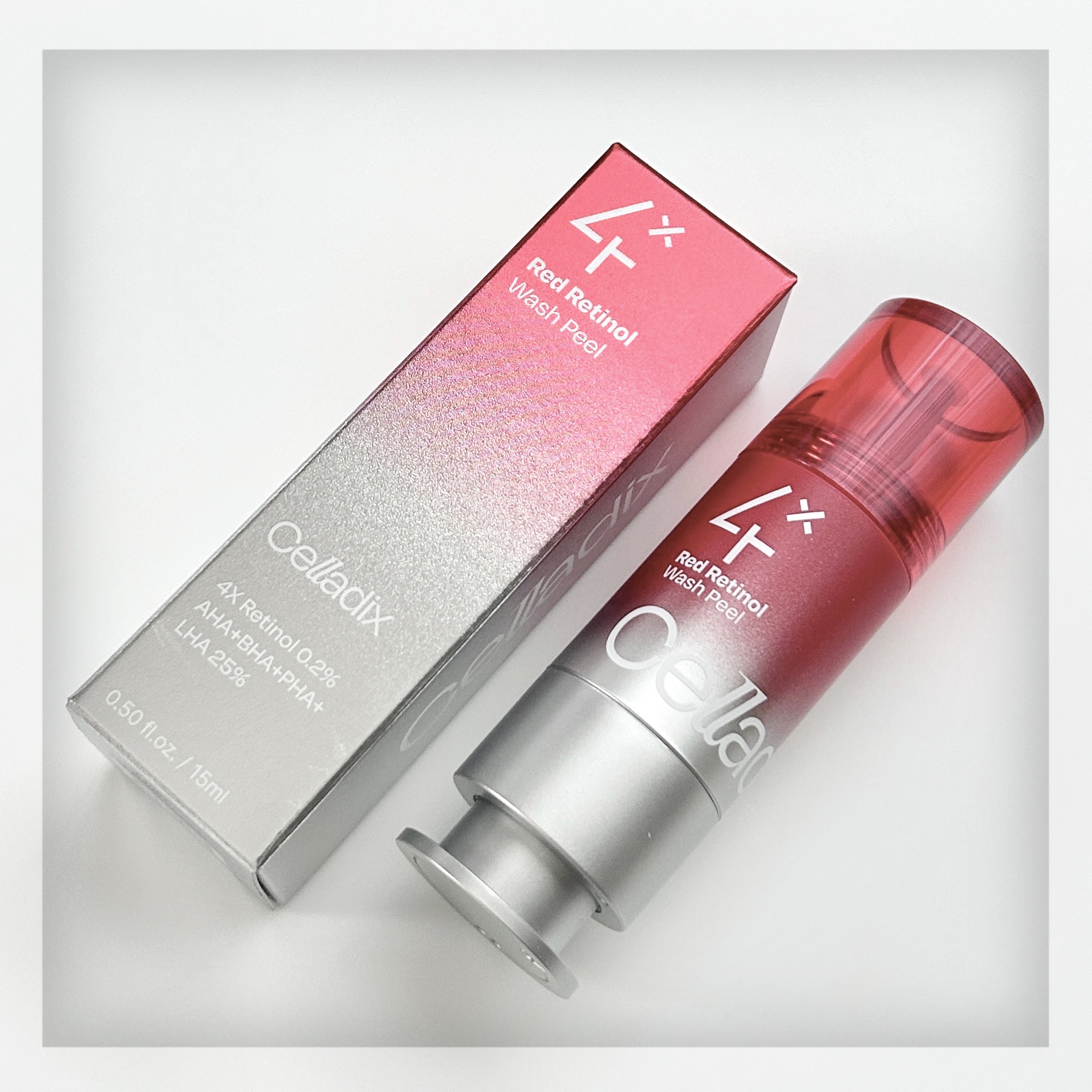 𓍯レッドレチノールウォッシュピール⌇Celladix

4種のレイヤリングレチノール誘導体+ピュアレチノールを独自の技術で配合！

毛穴ケアに特化したウォッシュオフセラム𓂃♥️

他にもAHA､BHA､PHA､LHA､アゼライン酸､ナイ