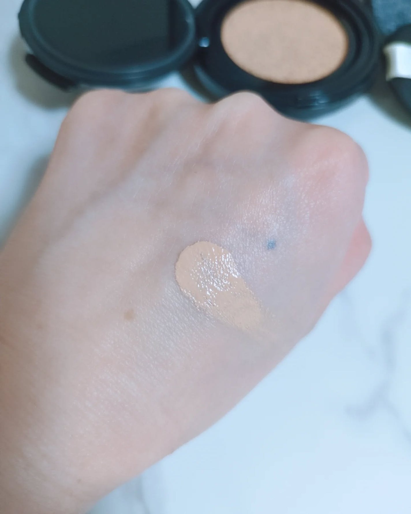 ドラマティックエッセンスクッション グロウ/マキアージュ/クッションファンデーションを使ったクチコミ(5枚目)