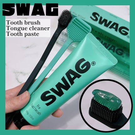 SWAG トゥースブラシのクチコミ「\SWAG使ってみた🪥/
SWAG
・Toos brush 990円(税込)
・Tongue.....」(1枚目)