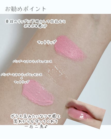 BRINGGREEN バンブーヒアルリップエッセンスのクチコミ「\これお気に入り♪/
暖房器具の影響で 今この瞬間も
加速する私の唇の乾燥
なにか塗ら.....」(3枚目)