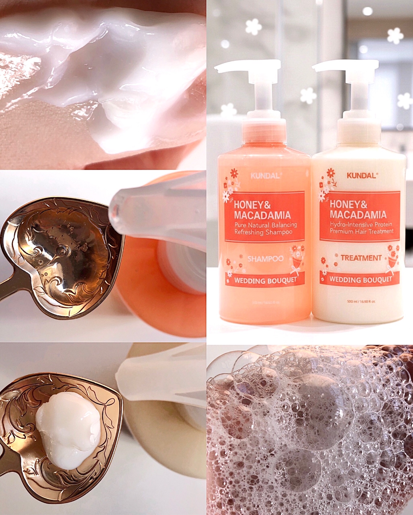 ハニー＆マカデミア シャンプー＆トリートメント『ウェディングブーケの香り』/KUNDAL/市販シャンプーを使ったクチコミ（1枚目）