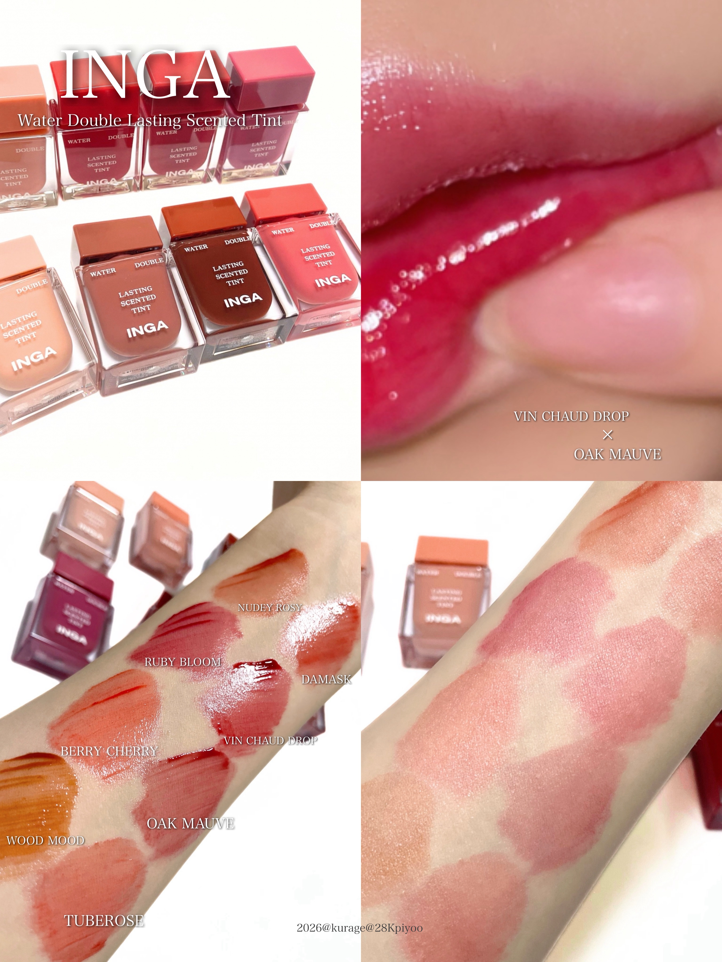 香水瓶みたいなINGA新作ティントを全色レビュー🎀💭



𝗜𝗡𝗚𝗔
𝗪𝗮𝘁𝗲𝗿 𝗗𝗼𝘂𝗯𝗹𝗲 𝗟𝗮𝘀𝘁𝗶𝗻𝗴 𝗦𝗰𝗲𝗻𝘁𝗲𝗱 𝗧𝗶𝗻𝘁

𝗡𝗨𝗗𝗘𝗬 𝗥𝗢