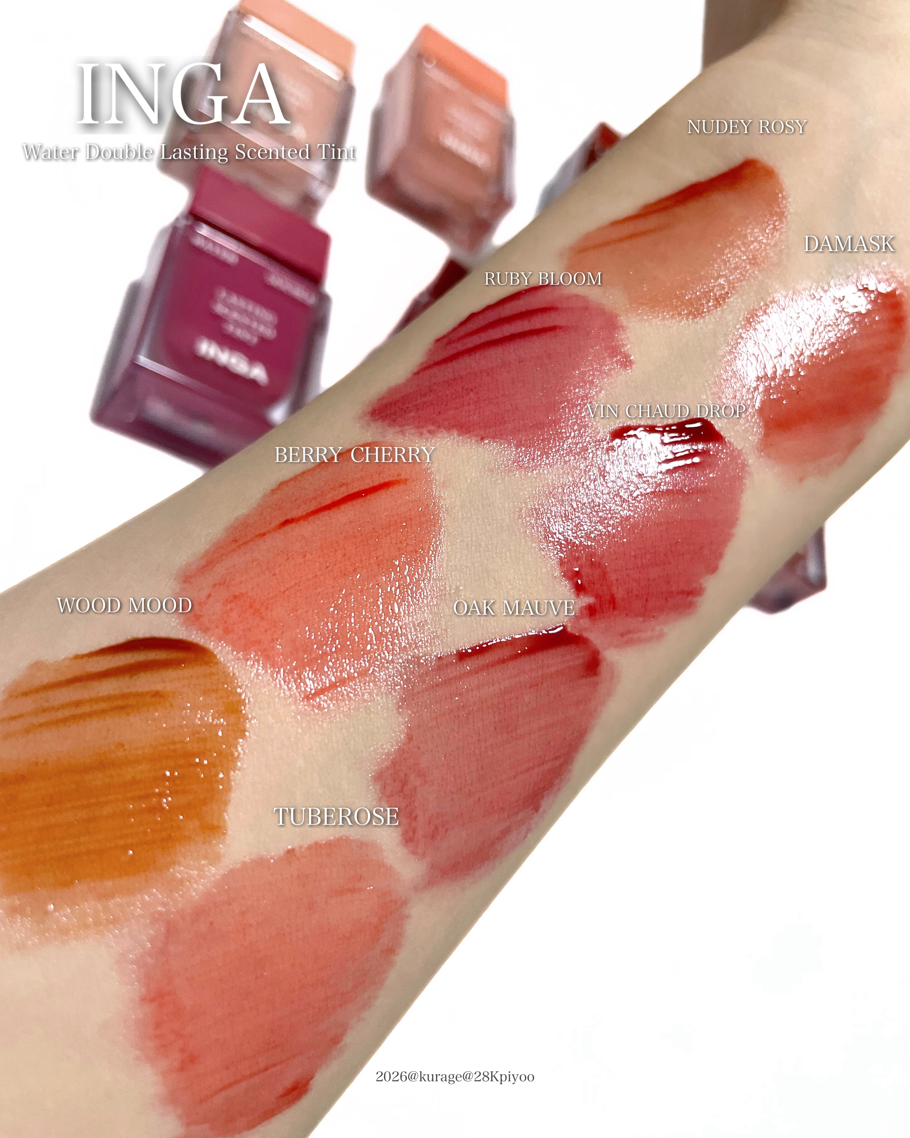 ウォーターダブルラスティングセンティッドティント/INGA/リップティントを使ったクチコミ（3枚目）