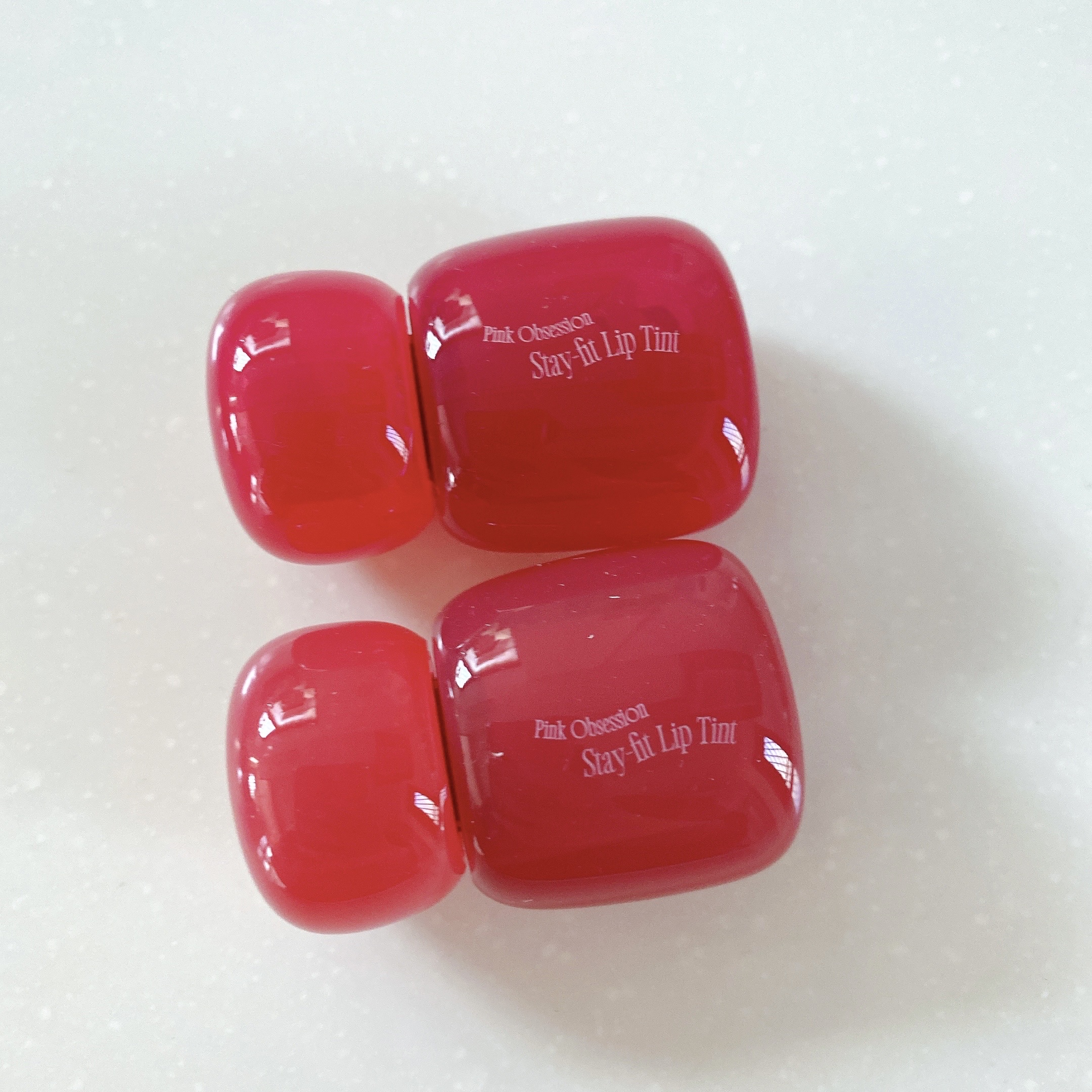 フィー ピンクオブセッションステイフィットティント G10 ビートピンク/fwee/リップティントを使ったクチコミ（2枚目）