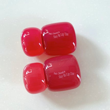 フィー ピンクオブセッションステイフィットティント/fwee/リップティントを使ったクチコミ(2枚目)