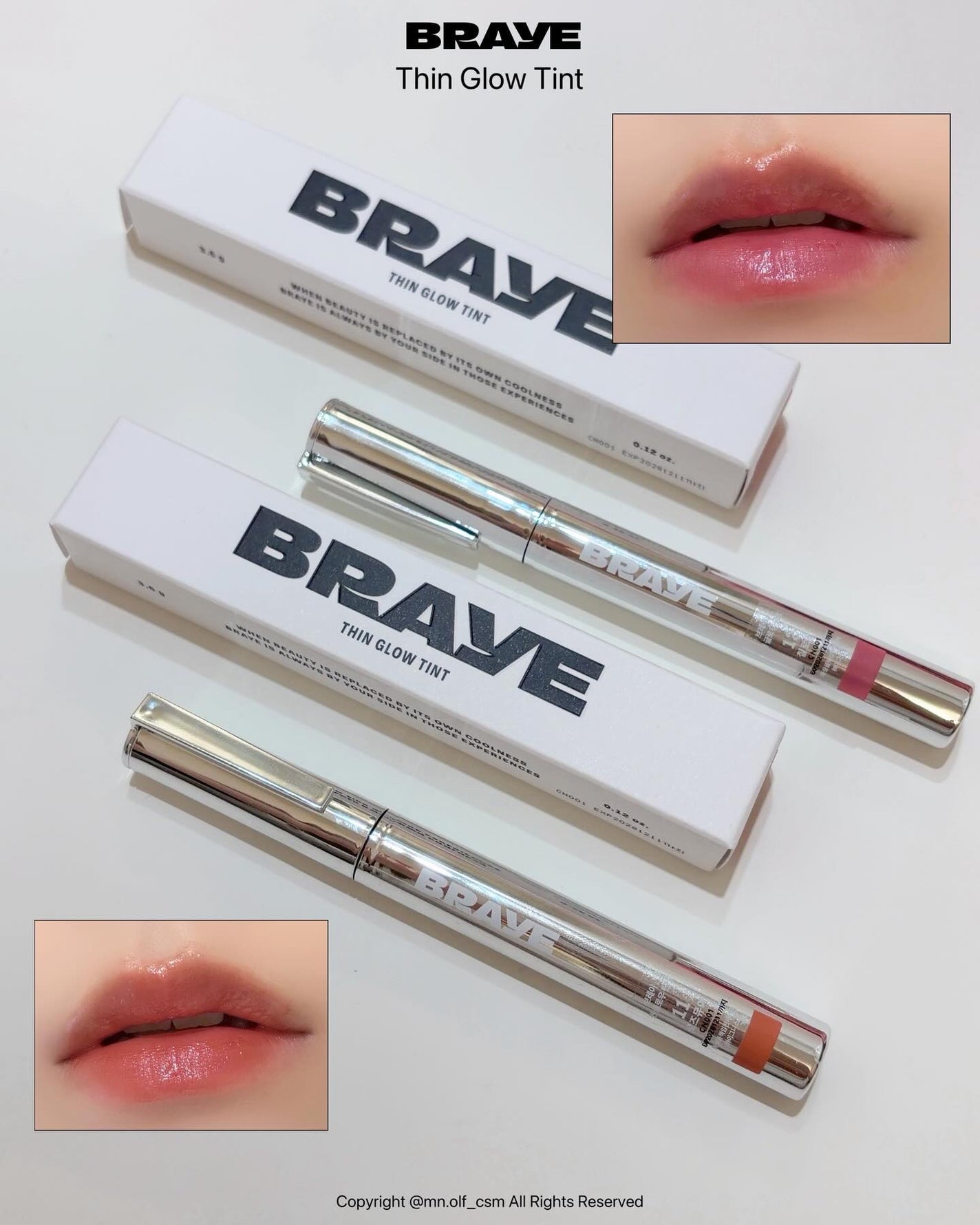 THIN GLOW TINT/BRAYE/口紅を使ったクチコミ(1枚目)