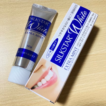 第一三共ヘルスケア シルクスターホワイト エクストラミントのクチコミ「一瞬で、息までリセット💨✨
🍃 ひと磨きで超クールなミント感!
口の中が一気にスーッと爽快で.....」(1枚目)