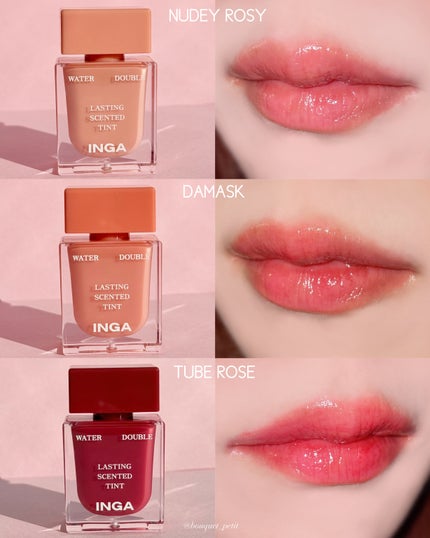 ウォーターダブルラスティングセンティッドティント/INGA/リップティントを使ったクチコミ(5枚目)
