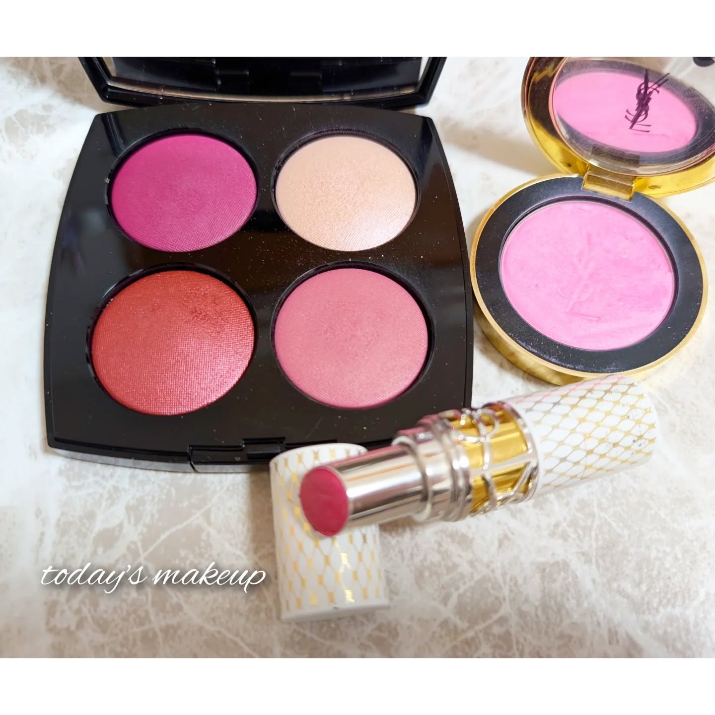 💄今日のメイク
✔️アイシャドウ　シャネルルージュヌワール
✔️チーク　ysl42
✔️リップ　ysl209P
今日もデカキャトル💕
#シャネル　#イヴサンローラン #2026年初買いアイテム 