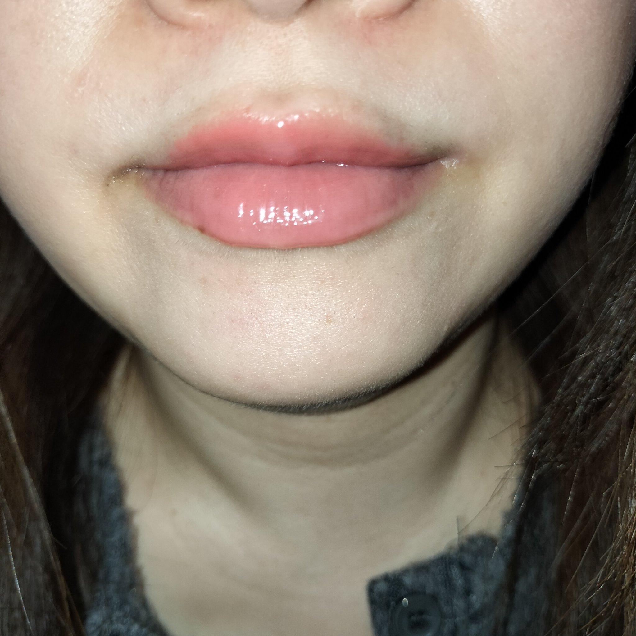 ジェルフィットグロス 05ハニーモモグロス/AMUSE/リップグロスを使ったクチコミ（3枚目）