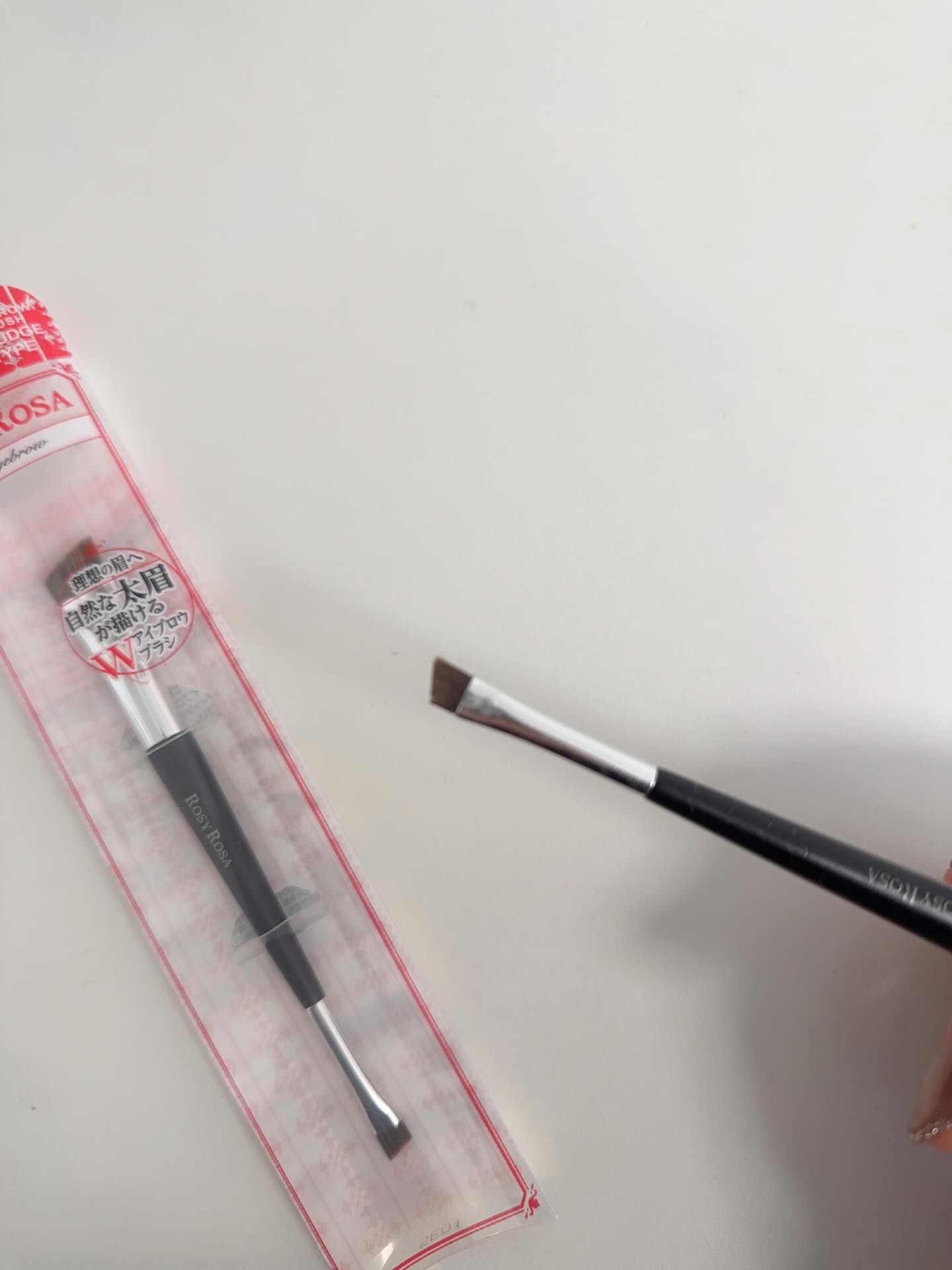 ダブルエンドアイブロウブラシ スマッジタイプ/ロージーローザ/メイクブラシを使ったクチコミ（2枚目）