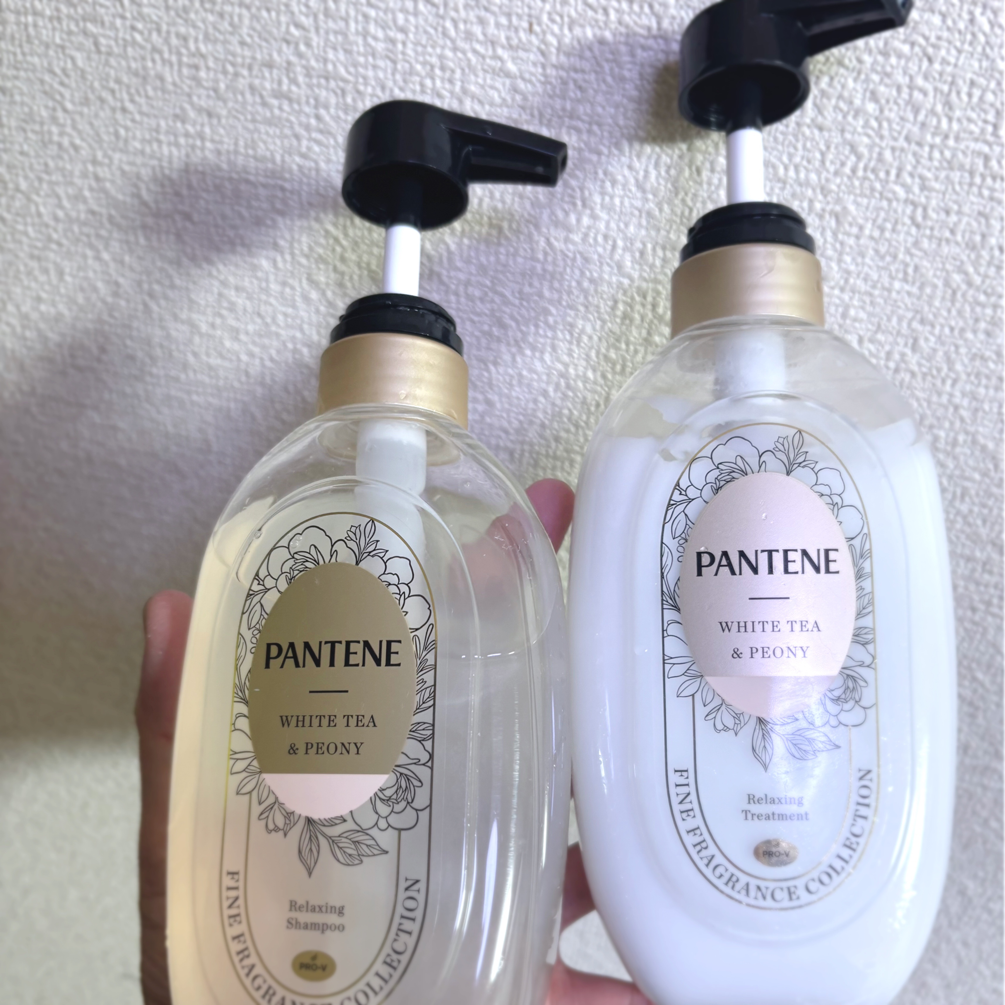 ファインフレグランスコレクション ホワイトティー＆ピオニーの香り リラクシングシャンプー/トリートメント/パンテーン/市販シャンプーを使ったクチコミ（1枚目）