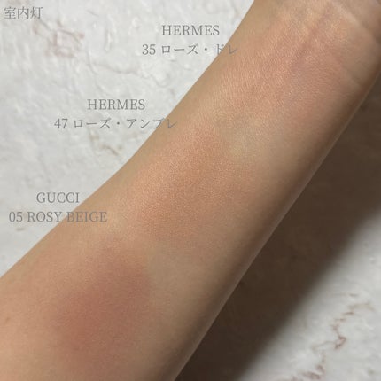 GUCCI beauty グッチ ブラッシュ ドゥ ボーテ チーク アンド アイのクチコミ「
2025年、気がついたらこればっかり使ってた
#HERMES
ローズ・エルメス
チークカラ.....」(2枚目)