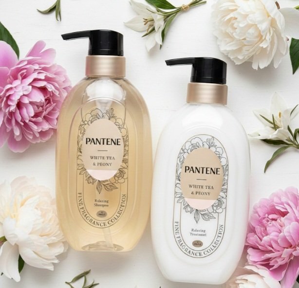 パンテーン
ファインフレグランスコレクション ホワイトティー＆ピオニーの香り リラクシングシャンプー/トリートメント

パンテ－ンの新しい香りを使ってみました❗
ホワイトティーとピオニーの香りが上品で癒されます‼️
パンテ－ンは泡立ちもいい