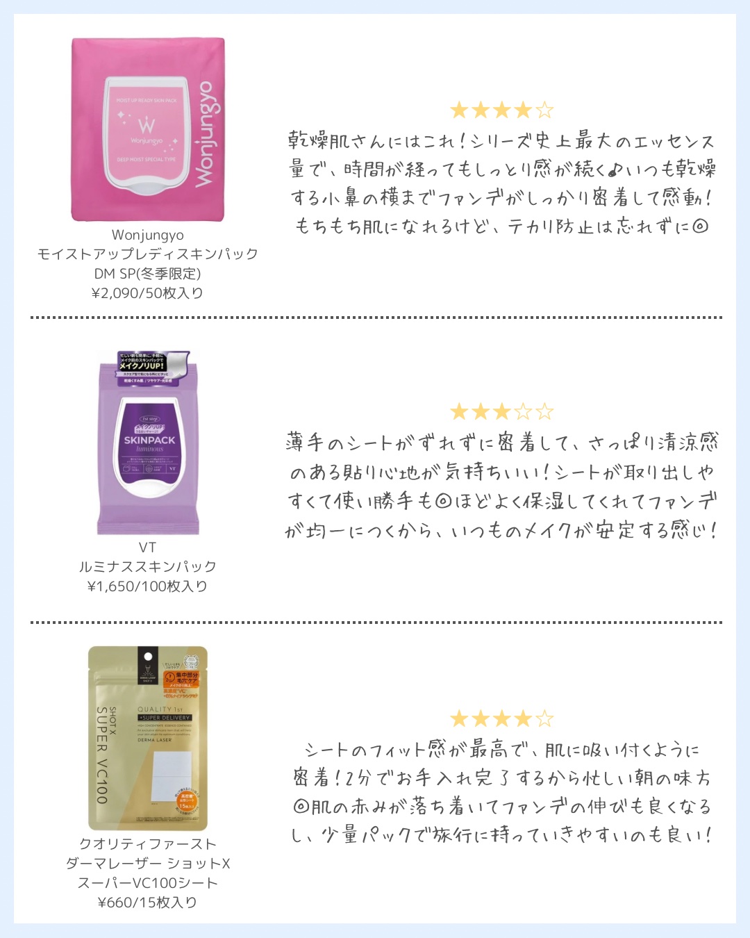 ルミナススキンパック 100枚 (210g)/VT/シートマスク・パックを使ったクチコミ（3枚目）