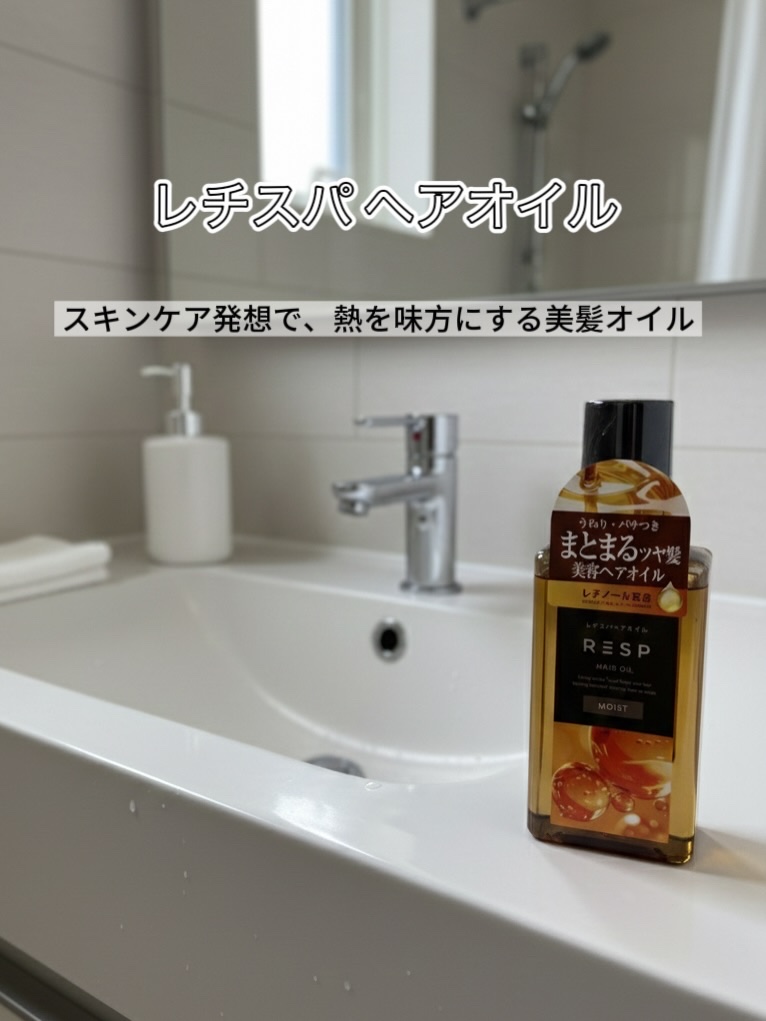 スキンケア発想で、髪も年齢ケア✨

最近使っているのが

レチスパ ヘアオイル。

スキンケアでおなじみの

レチノール※をはじめ、

コラーゲンやスクワランなど

美容発想成分を贅沢に配合したヘアオイル。

ドライヤーやアイロンの熱から髪