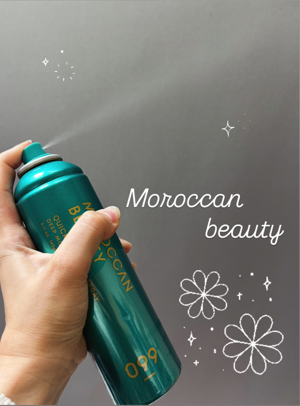 モロッカンビューティ ディープモイスト クイックグロス オイルスプレー/モロッカンビューティ/ヘアスプレーを使ったクチコミ（1枚目）