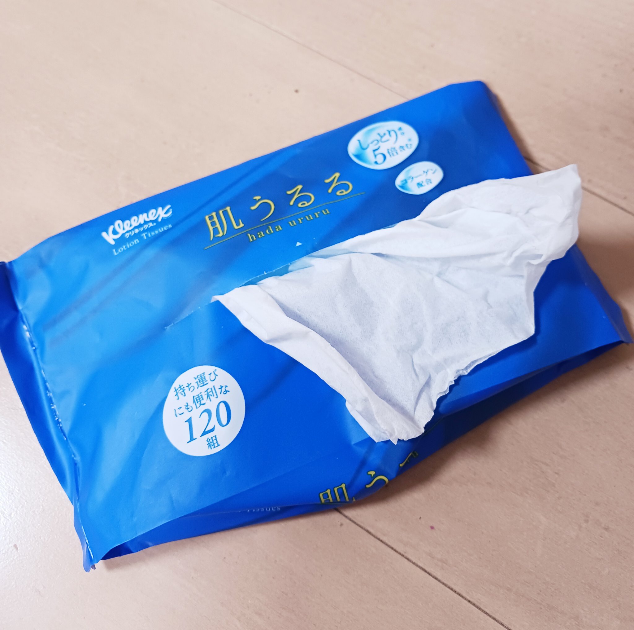 クリネックス ティシュー ローション 肌うるる/クリネックス/ティッシュを使ったクチコミ（1枚目）