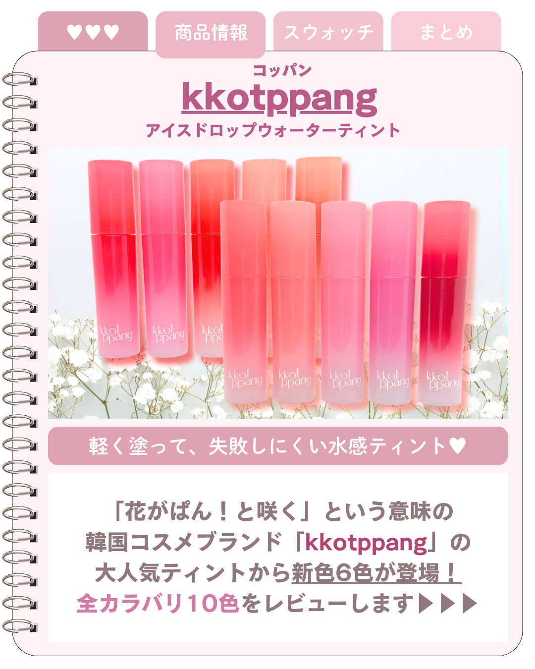 アイスドロップウォーターティント 05 ハイビスカスルビー/kkotppang/リップティントを使ったクチコミ（2枚目）