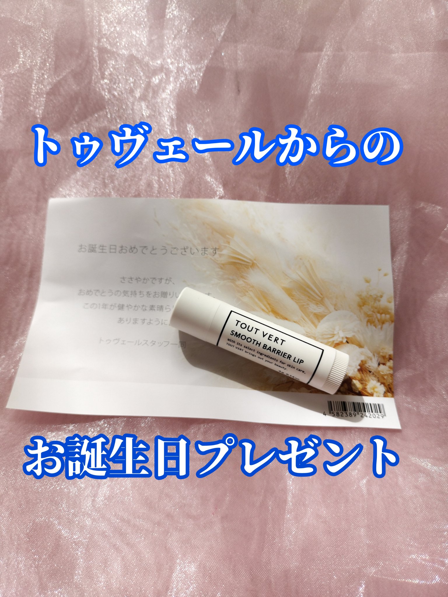 スムースバリアリップ/TOUT VERT/リップクリームを使ったクチコミ（1枚目）