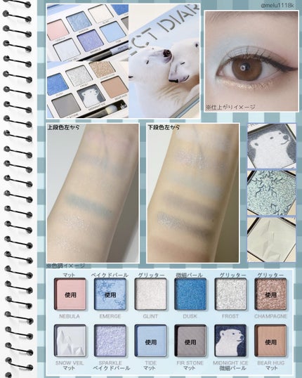 エクスプローラ12色 動物アイシャドウパレット/PERFECT DIARY/アイシャドウパレットを使ったクチコミ(2枚目)