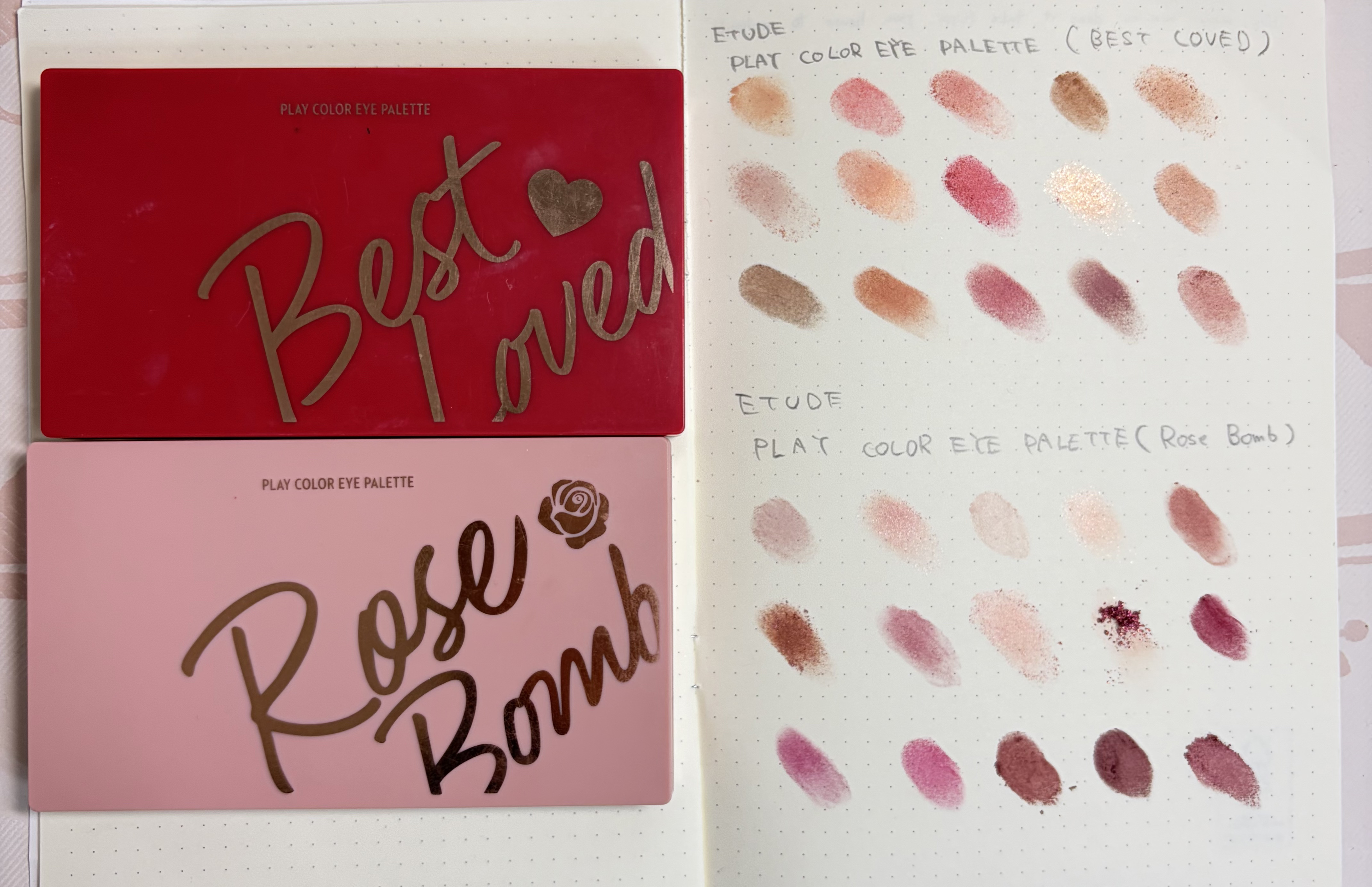 プレイカラーアイパレット ローズボム/ETUDE/アイシャドウパレットを使ったクチコミ（2枚目）