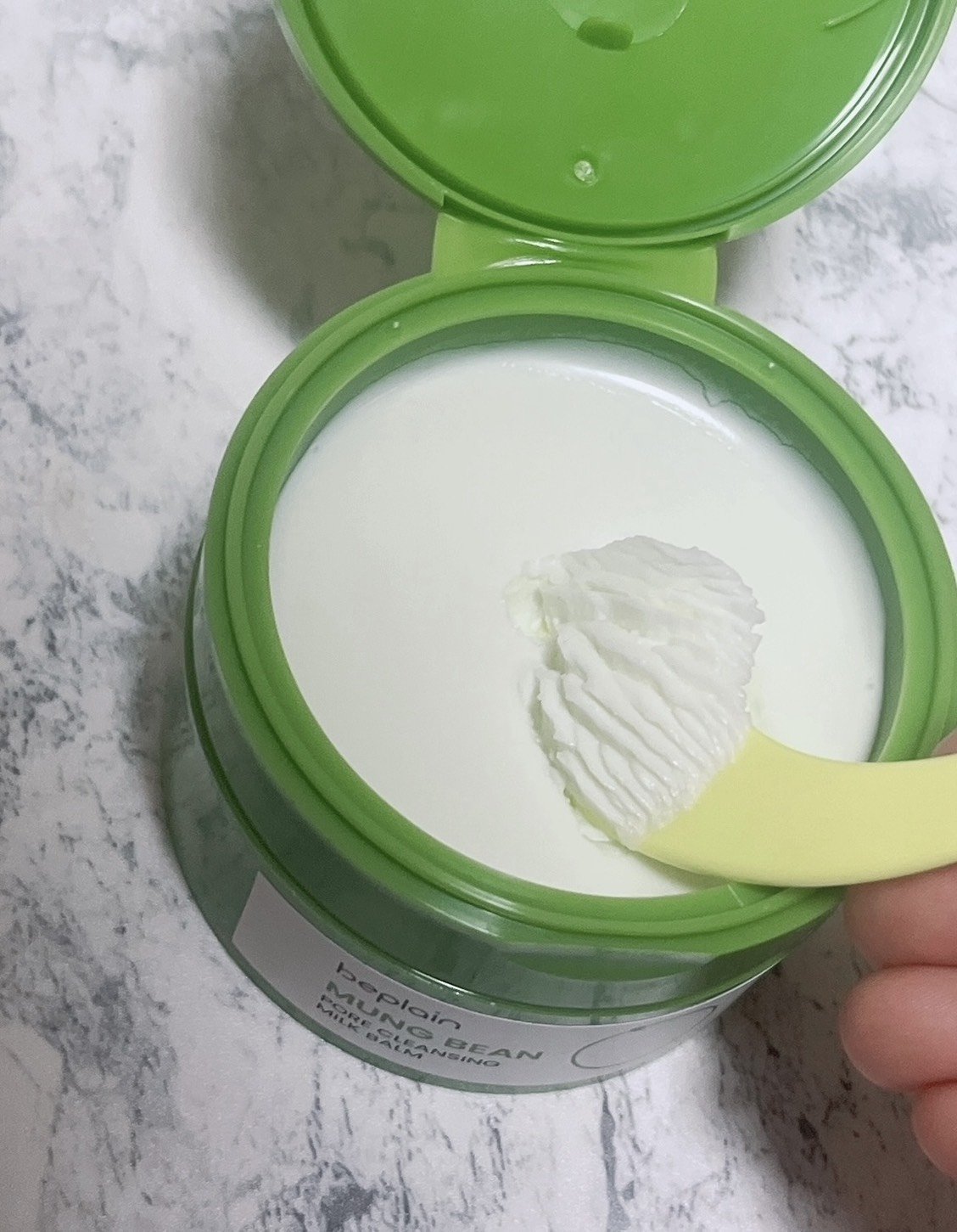 緑豆毛穴クレンジングミルクバーム/beplain/クレンジングバームを使ったクチコミ（2枚目）