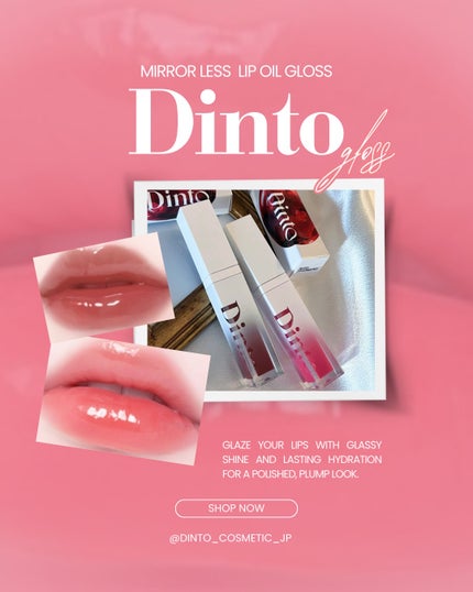ミラーレスリップオイルグロス/Dinto/リップグロスを使ったクチコミ(1枚目)
