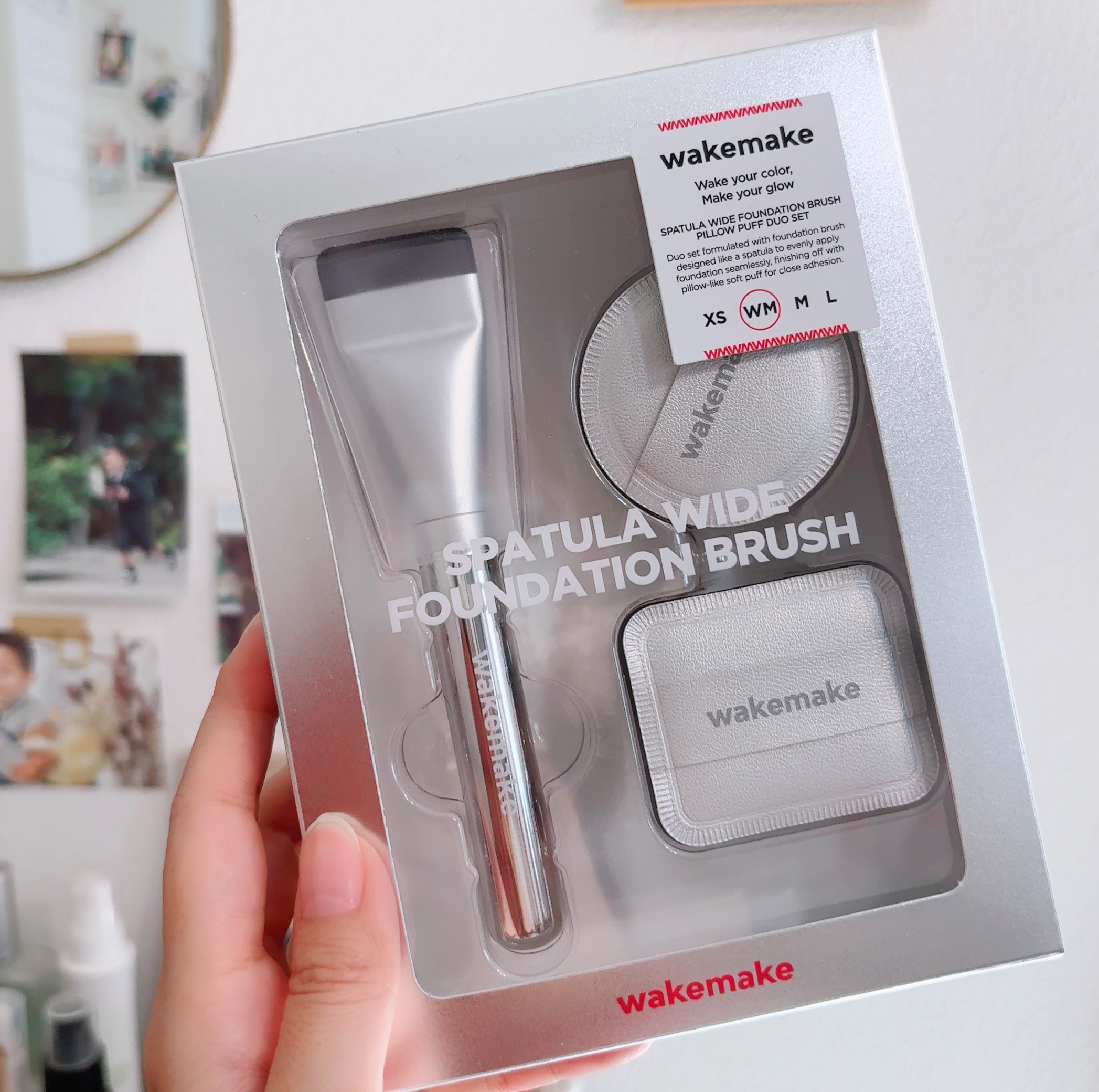 wakemake Spatula Wide Foundation Brushのクチコミ「wakemakeのスパチュラワイドブラシ🧚

メガ割で買ってたんですけど笑
今更レポします🤗
.....」（1枚目）