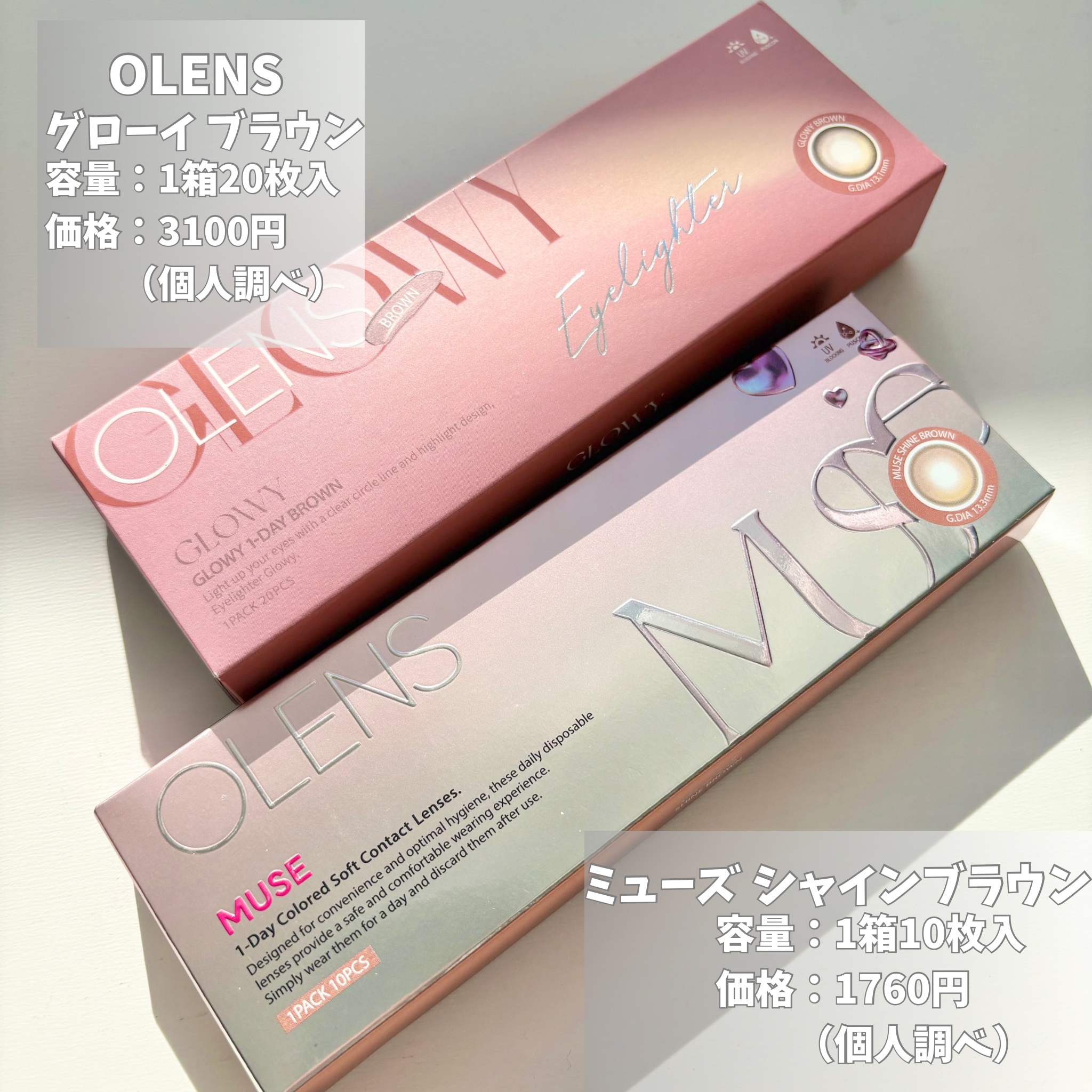 Glowy 1day/OLENS/ワンデー（１DAY）カラコンを使ったクチコミ（2枚目）