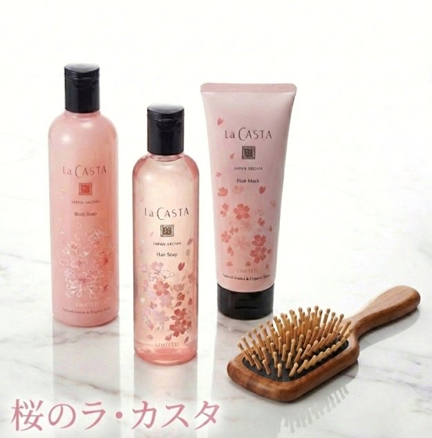 ラ・カスタ
ラ・カスタ ジャパンアロマ ヘアケアセット 華やぎ桜

いろんな桜のシャントリでてるけどやっぱりラ・カスタの桜好きだな🌸
可愛いし香りも良すぎです💓