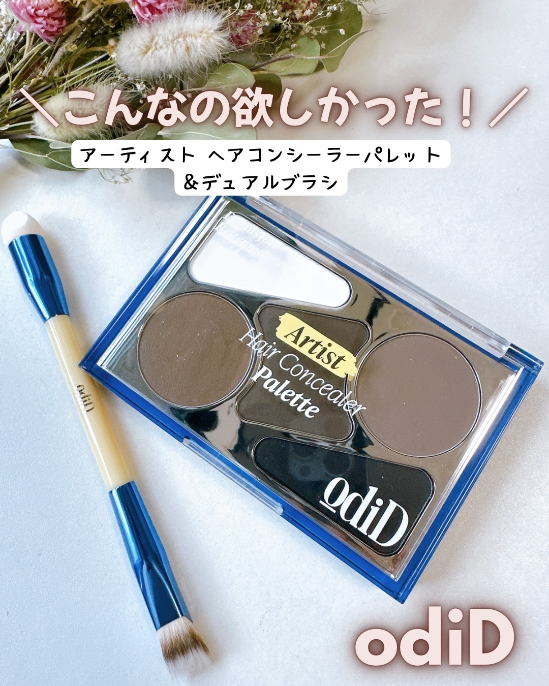  ヘアコンシーラーパレット&アーティスト デュアルブラシ/odiD/その他スタイリングを使ったクチコミ（1枚目）