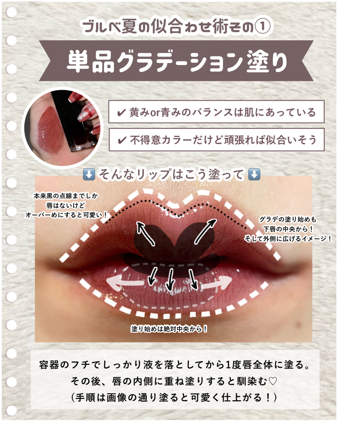 フルーティーグラムティント 124 マロ/Laka/リップティントを使ったクチコミ（3枚目）