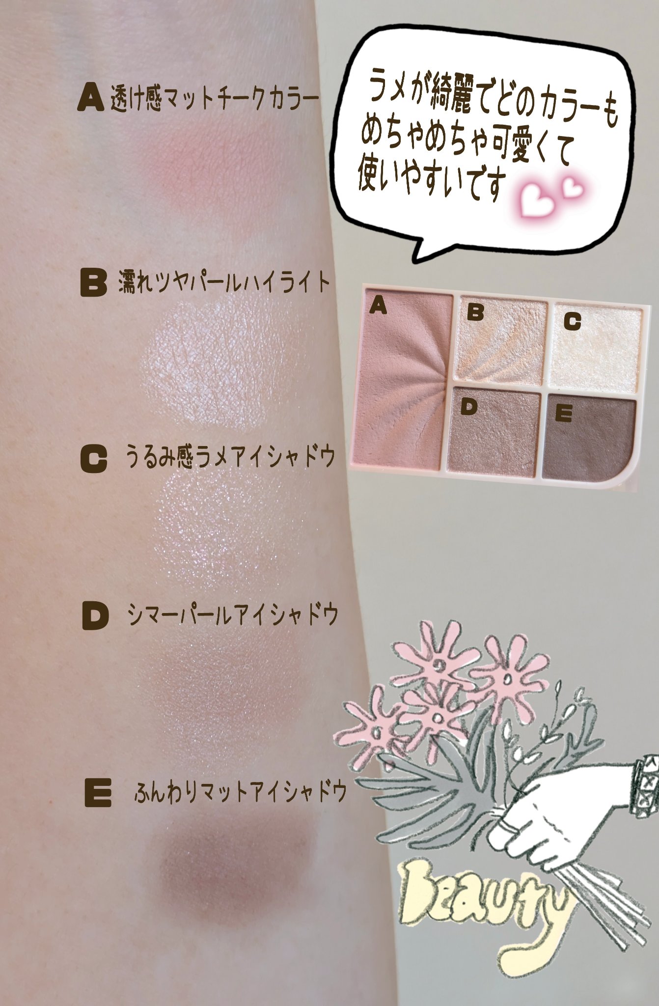 フェイスアイパレット/CEZANNE/アイシャドウを使ったクチコミ（3枚目）