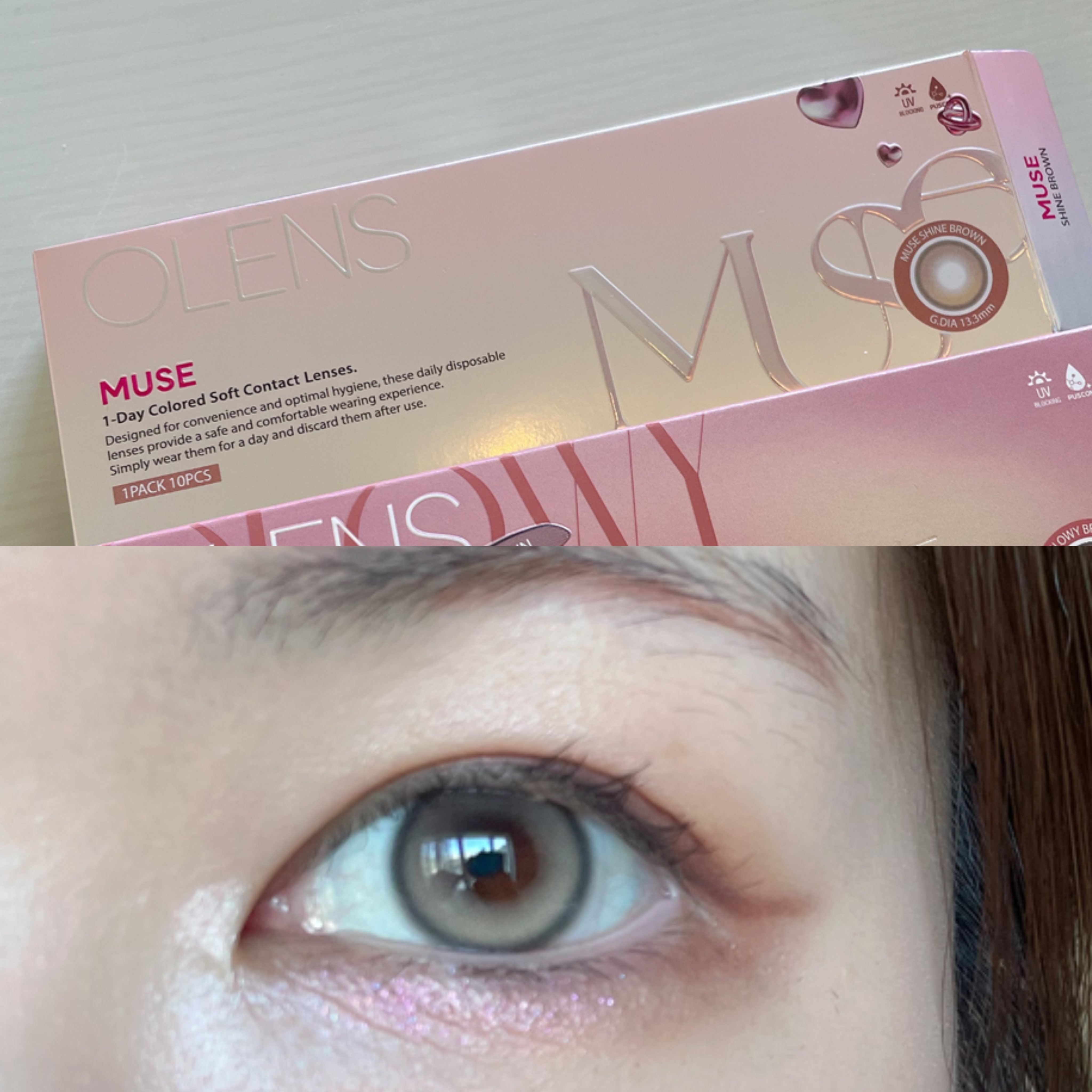 MUSE 1day/OLENS/ワンデー（１DAY）カラコンを使ったクチコミ（2枚目）