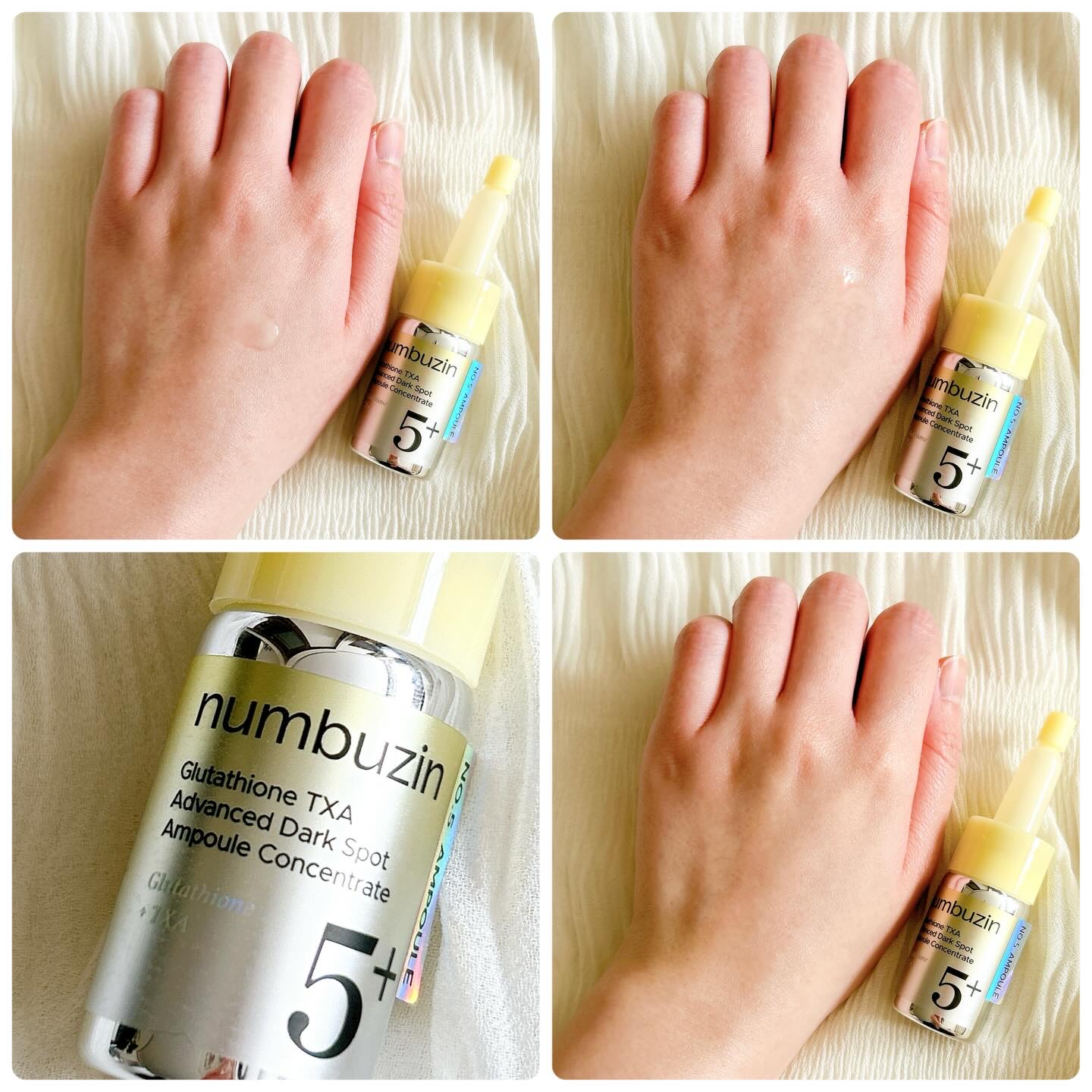 5番 白玉グルタチオンCメラゼロクリーム/numbuzin/フェイスクリームを使ったクチコミ（3枚目）