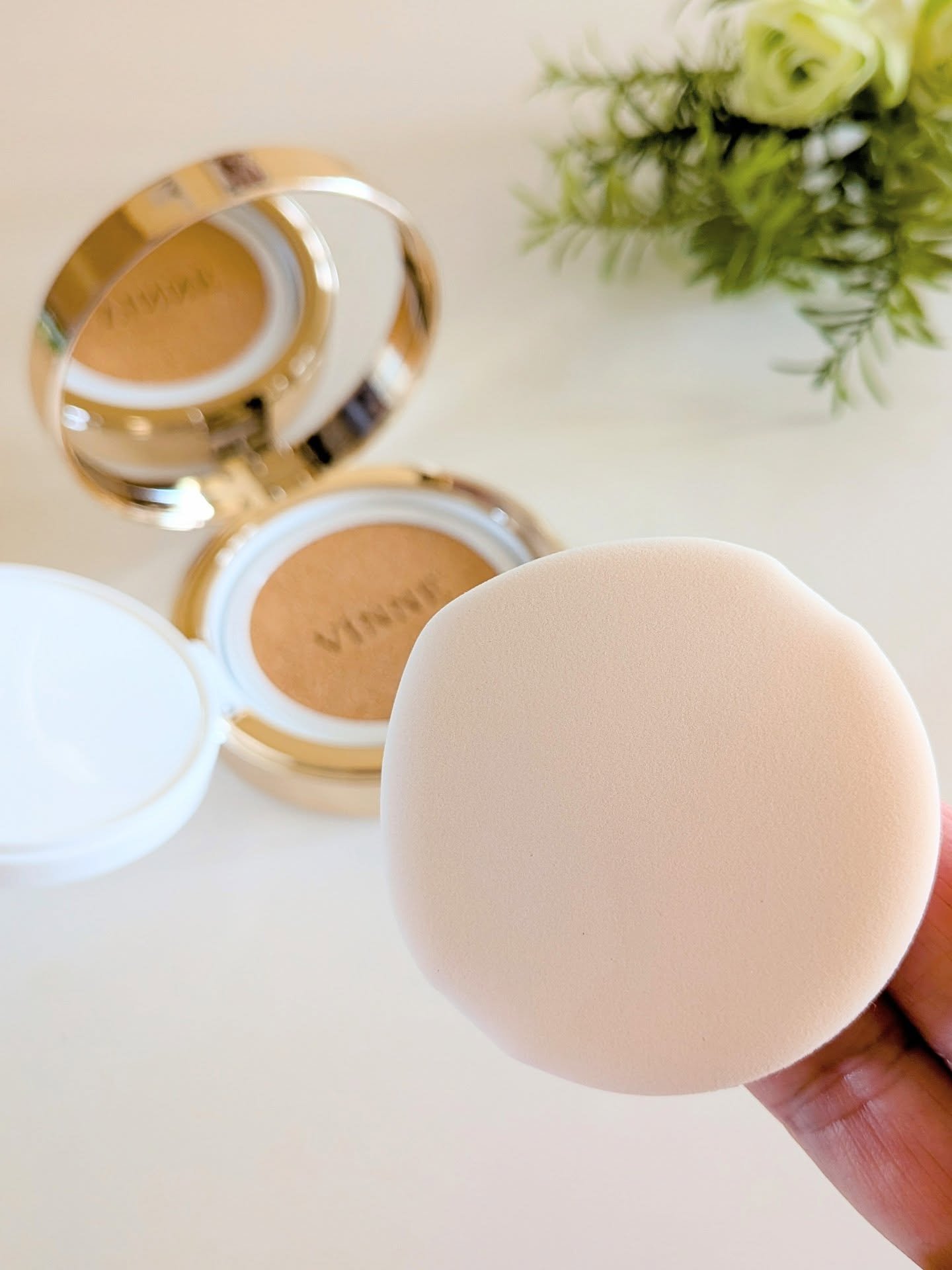 プレステージグロウスキンフィットクッション/VINNE /クッションファンデーションを使ったクチコミ（3枚目）