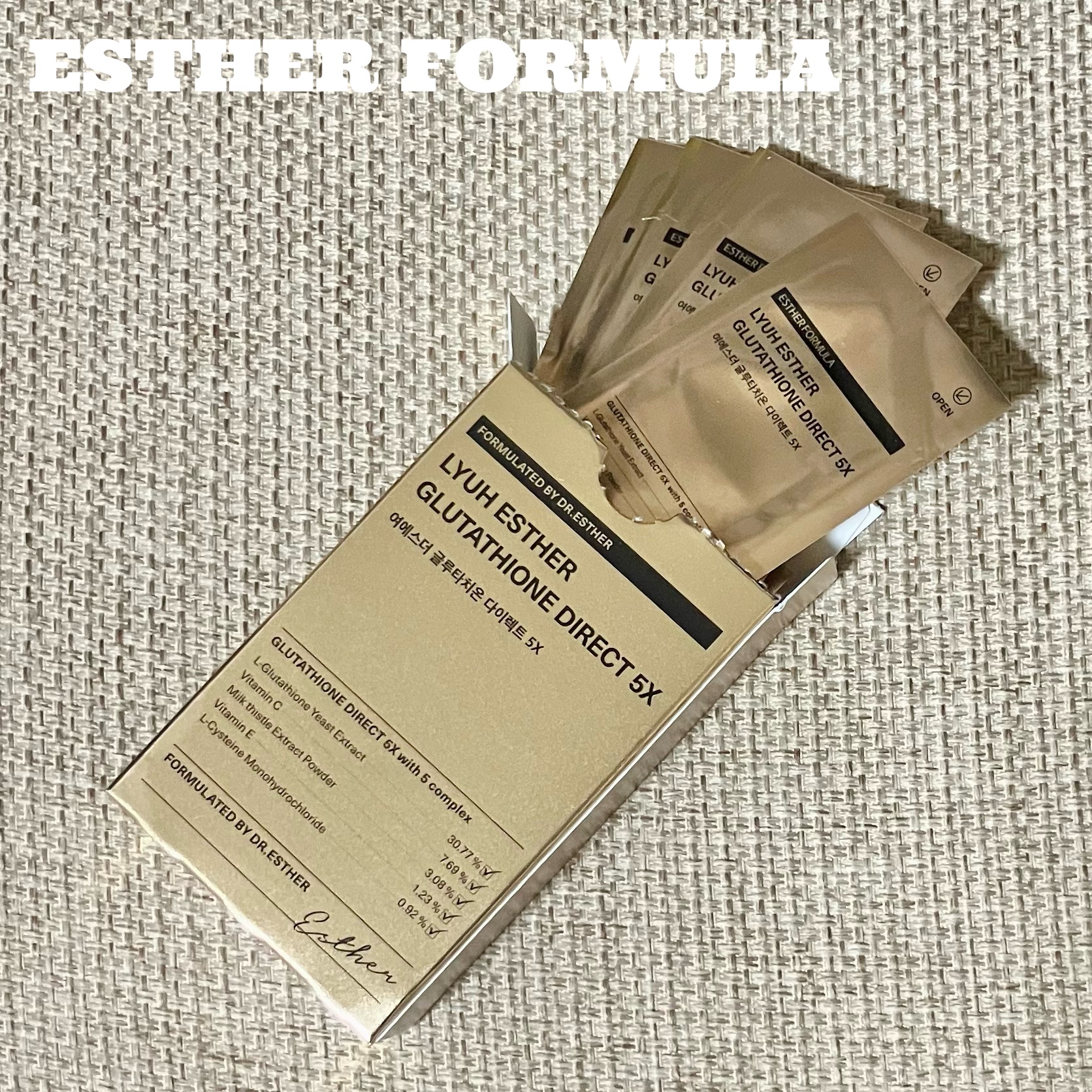 ヨエスターグルタチオンダイレクト５X/ESTHER FORMULA/美容サプリメントを使ったクチコミ（1枚目）