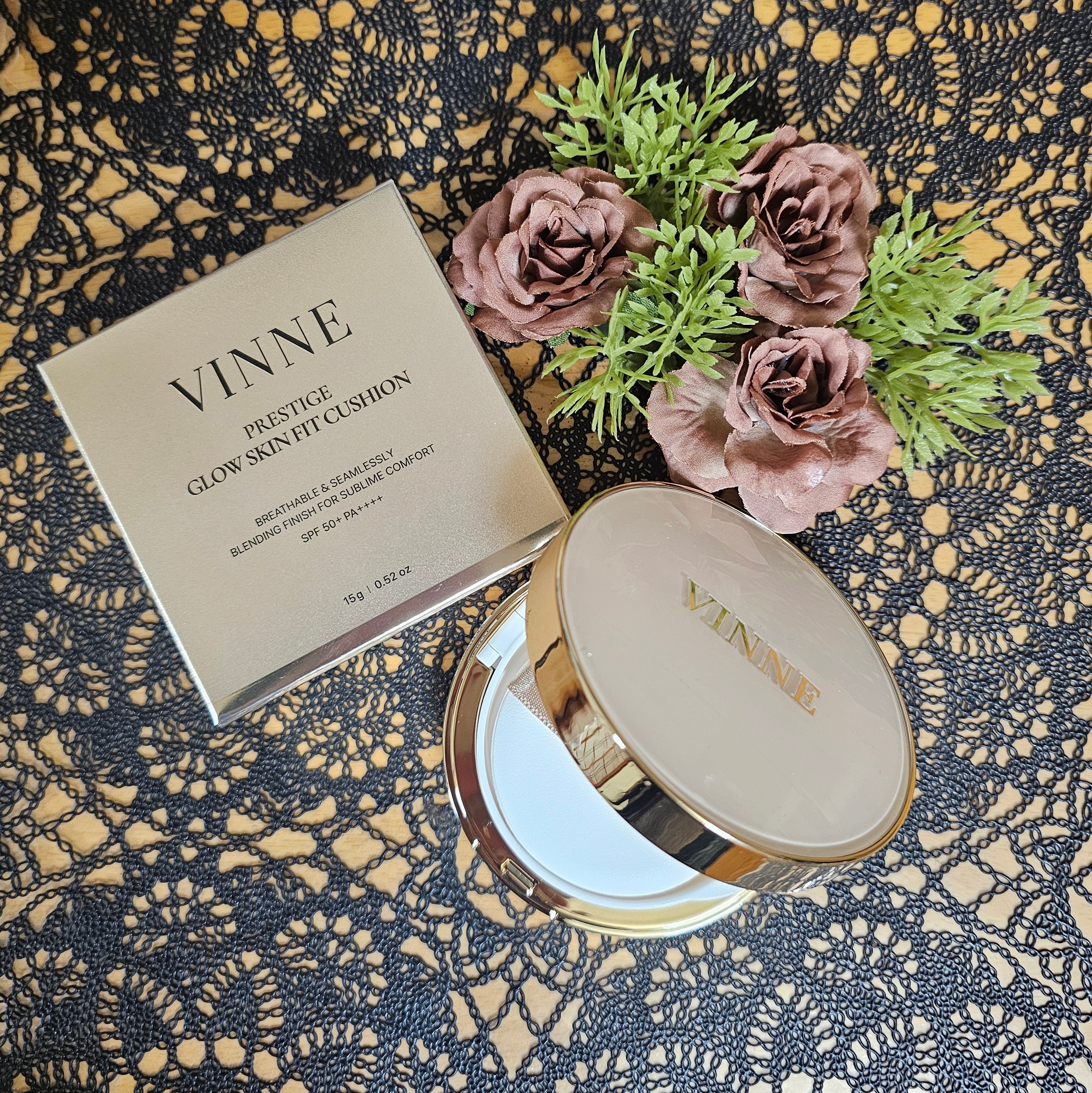 プレステージグロウスキンフィットクッション/VINNE /クッションファンデーションを使ったクチコミ（1枚目）