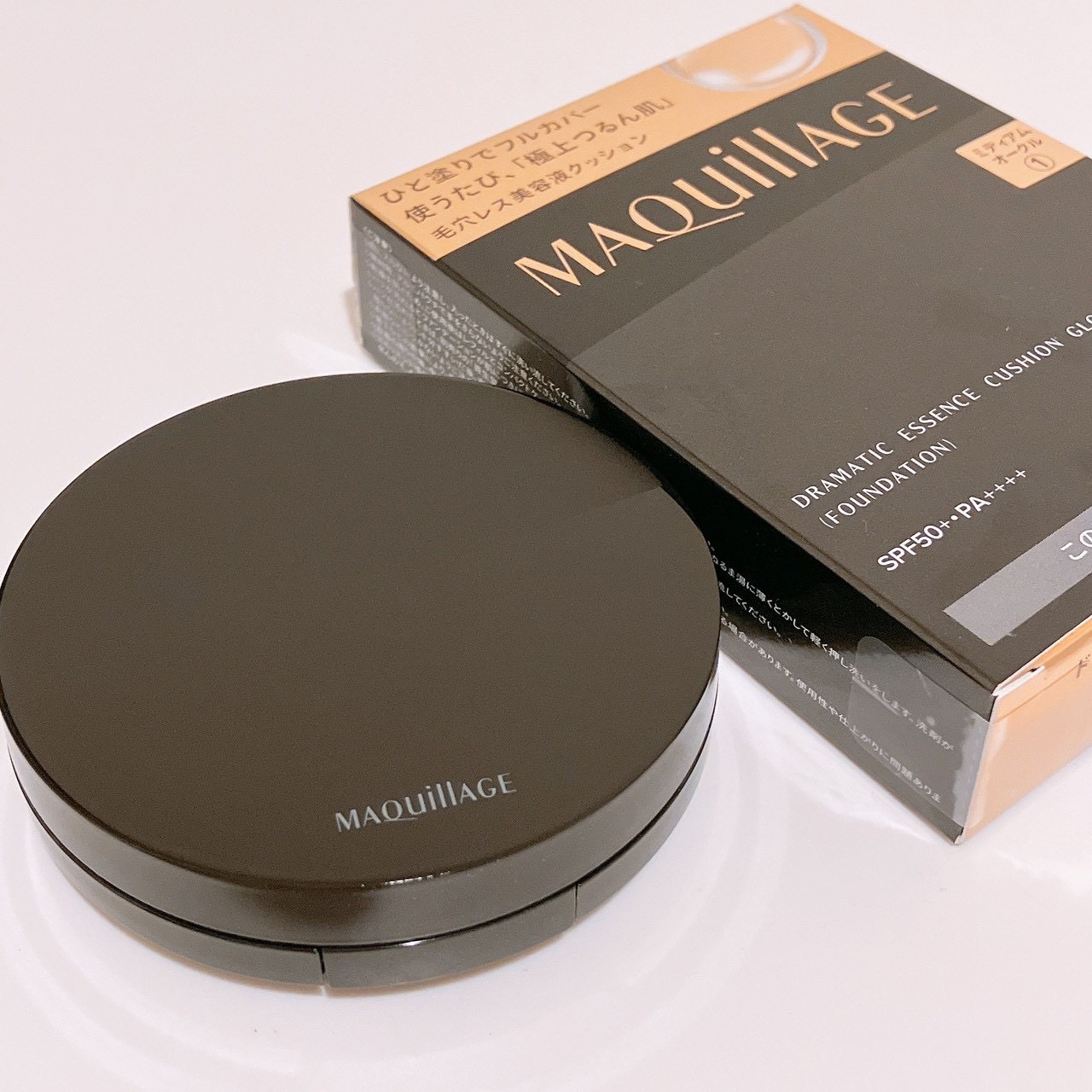 ドラマティックエッセンスクッション グロウ/マキアージュ/クッションファンデーションを使ったクチコミ（3枚目）