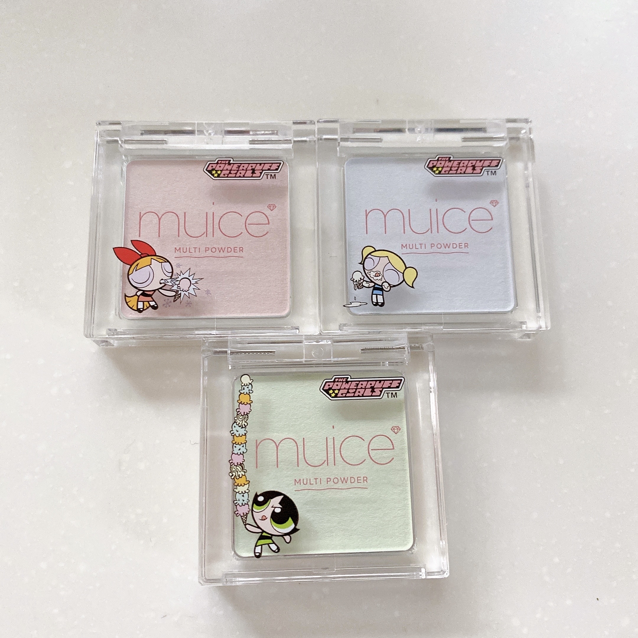 スポットメンテパウダー PG02 ビハダピンク(パワーパフ ガールズコラボ)/muice/プレストパウダーを使ったクチコミ（1枚目）